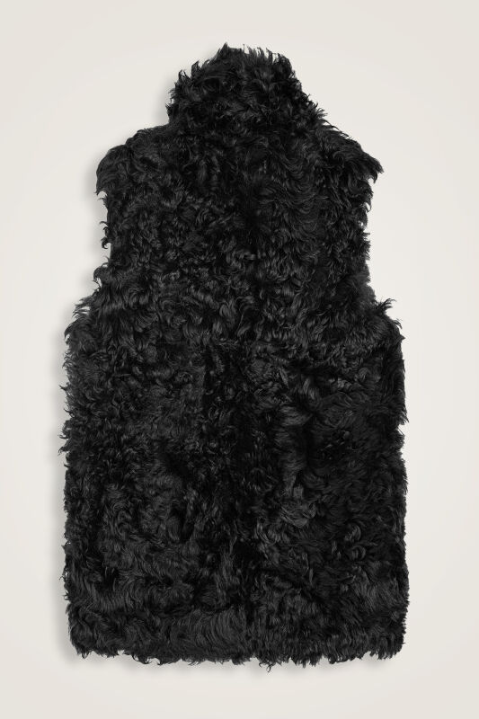 Black Fur Vest - 2