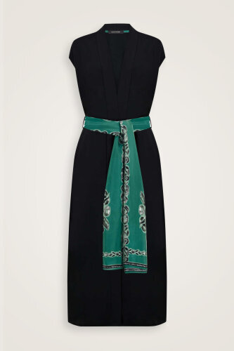 Black-Green Three Thread Long Vest Piping - Imannoor (1)