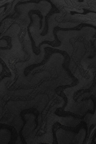 Black Linen Jacquard Undershirt - 4