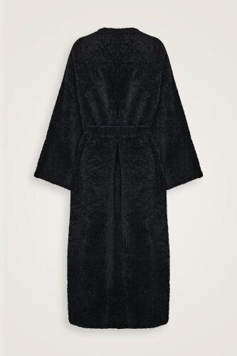 Black Robe Coat with Sleeves - 2