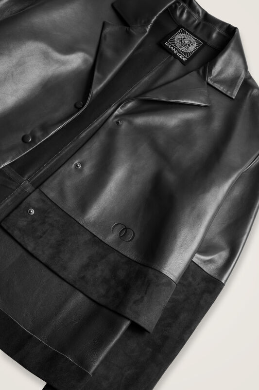 Black Short Leather Jacket - 3