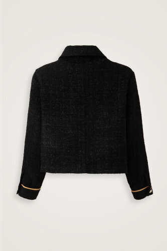 Black Short Shimmer Jacket - 4