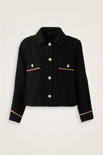 Black Short Shimmer Jacket - 2