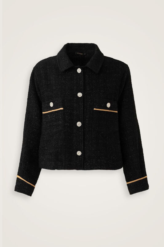Black Short Shimmer Jacket - 2