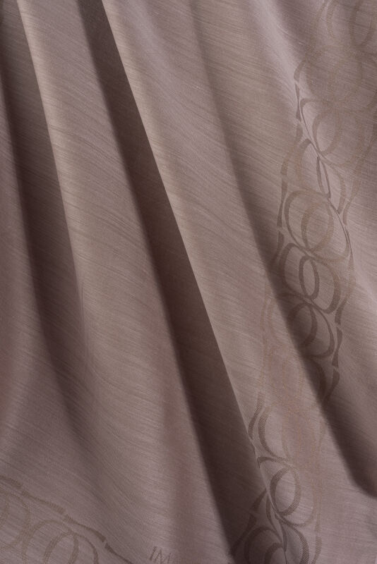 Border Bamboo Dark Powder Wool Silk Scarf - 4