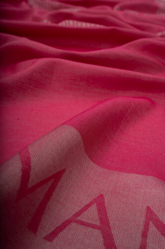 Border Cotton Silk Shawl Pink - 2