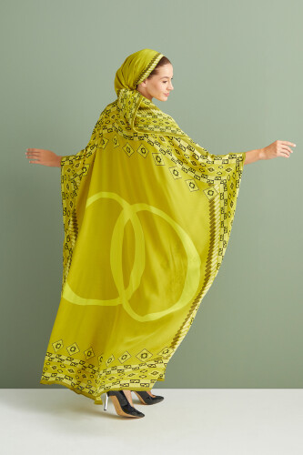 Border Noor Silk Caftan Yellow - 2