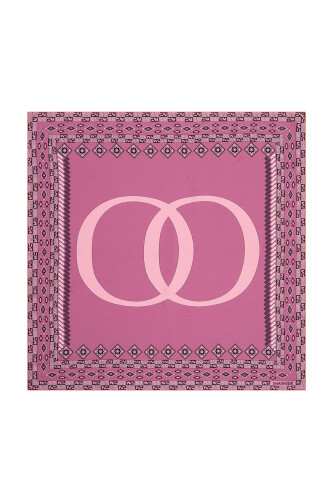 Border Noor Silk Scarf Pink 