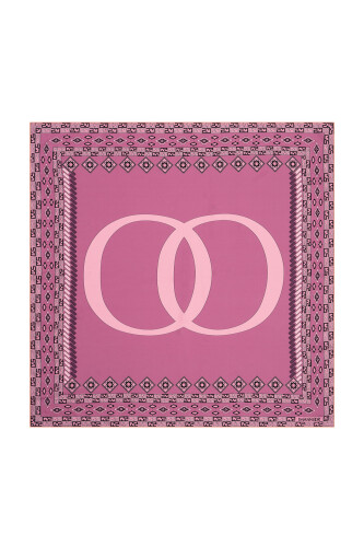 Border Noor Silk Scarf Pink - 1