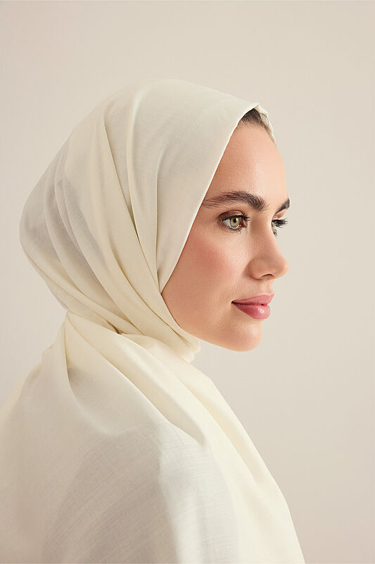 Bordür Bambunoor Kemik Yün İpek Şal 70x200 - 5