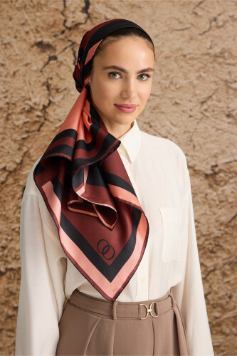 Box Box Silk Scarf Burgundy 