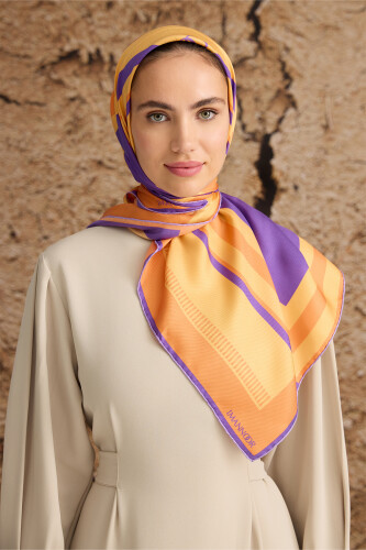 Box Box Silk Scarf Orange - 6