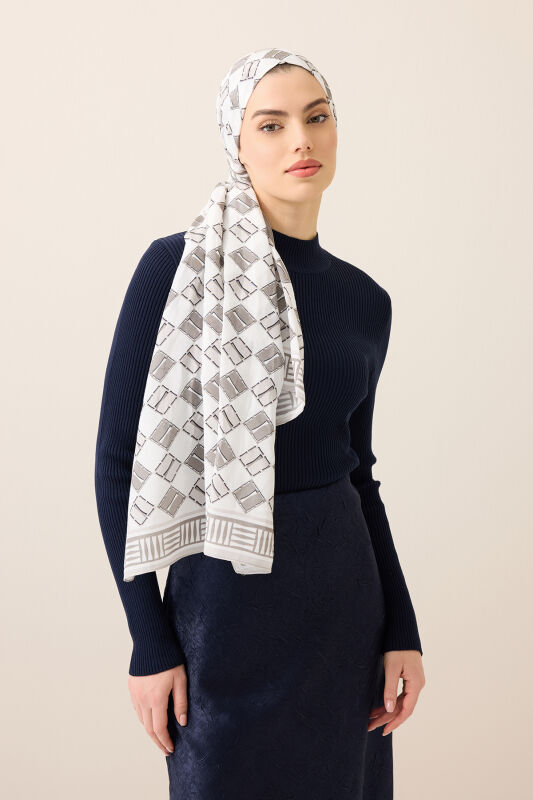 Brand I Grey Cotton Floss Scarf - 5