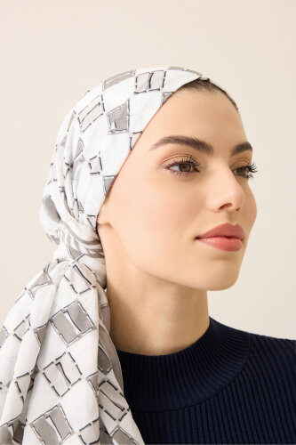 Brand I Grey Cotton Floss Scarf - 3