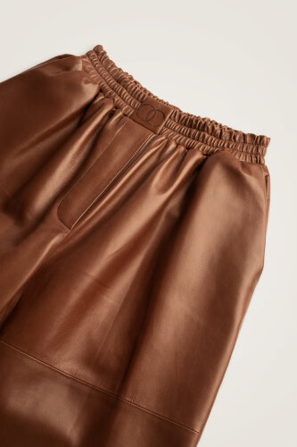 Brown Leather Pants - 3
