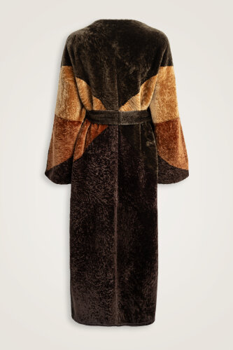 Brown Robe Coat with Sleeves - 2