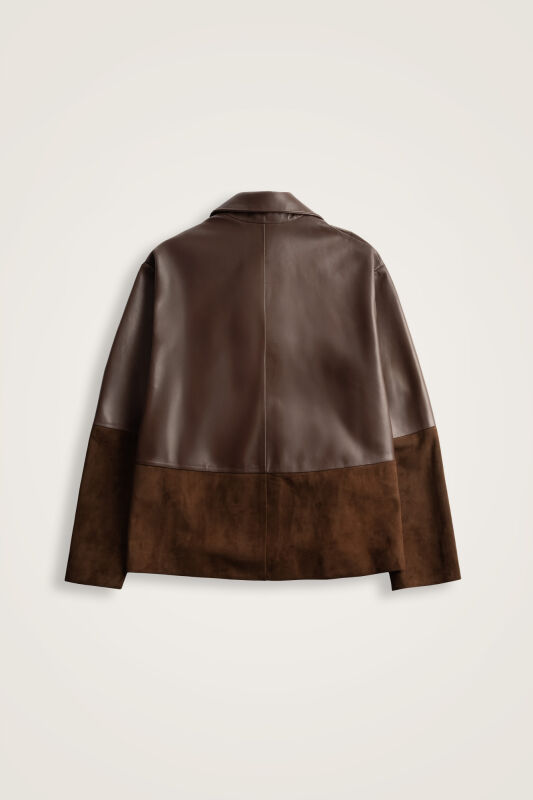 Brown Short Leather Jacket - 2