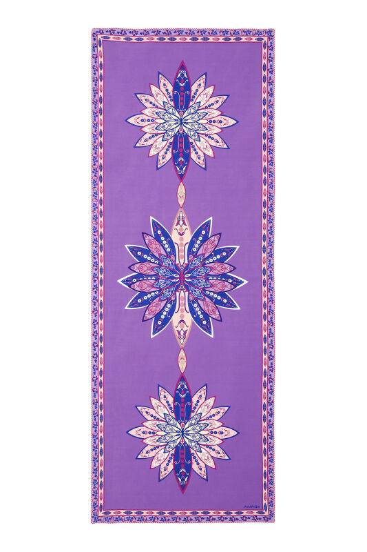 Bud Silk Shawl Purple - 2