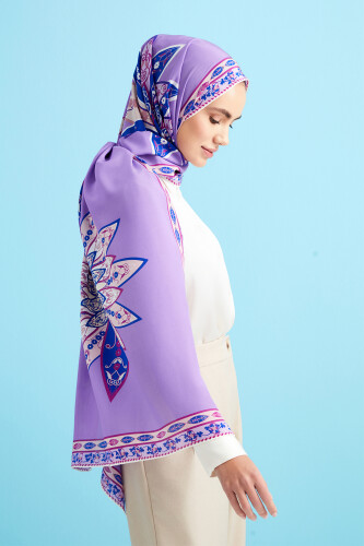 Bud Silk Shawl Purple 