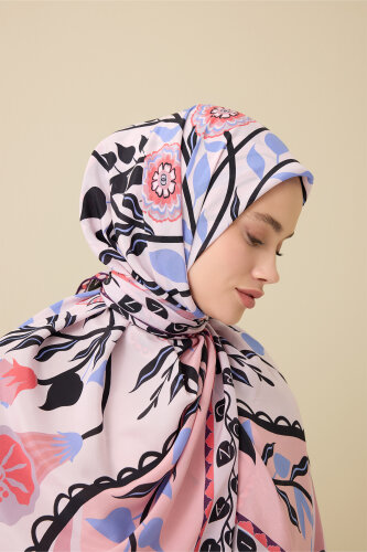 Butterfly Silk Scarf Pink - Imannoor (3)