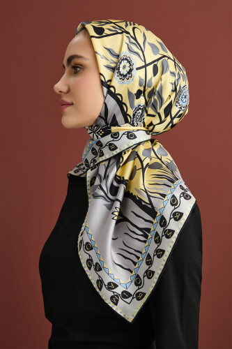 Butterfly Silk Scarf Yellow - 3