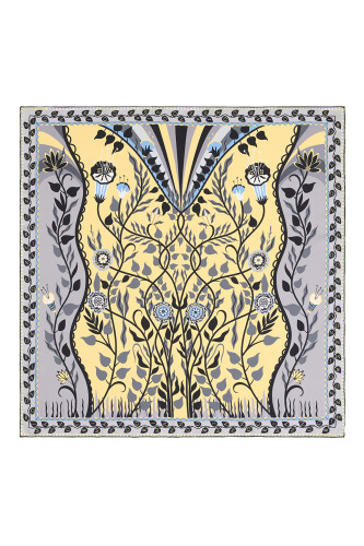 Butterfly Silk Scarf Yellow - 2