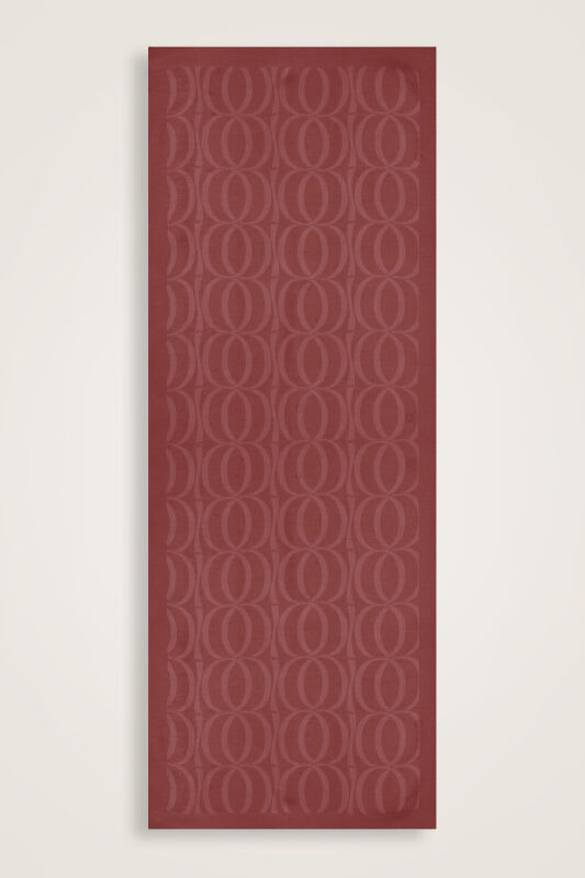 Büyük Bambunoor Bordo Ferah Tensel Şal 70x200 - 2