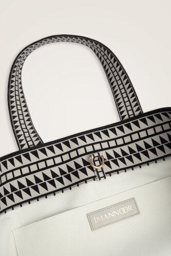 Büyük Bambunoor Gri Yaz Çantası - Imannoor (4)