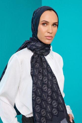 Cage Bright Flush Viscose Shawl Anthracite - 1