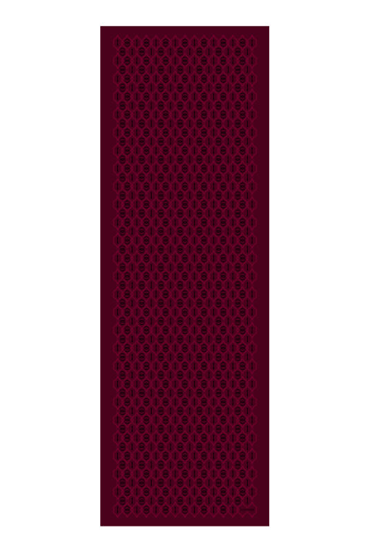 Cage Bright Flush Viscose Shawl Burgundy - 1