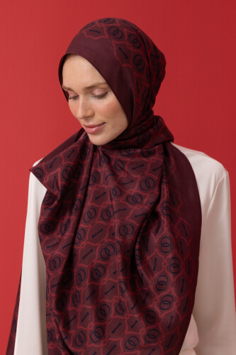 Cage Bright Flush Viscose Shawl Burgundy 