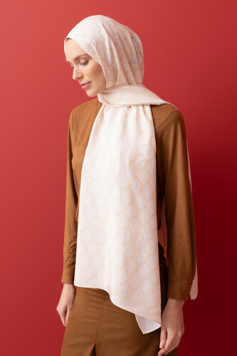 Cage Bright Flush Viscose Shawl Cream 