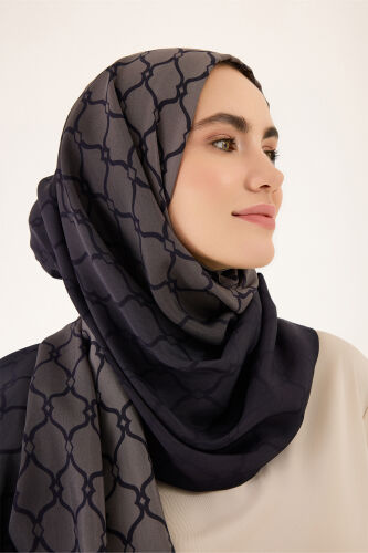 Cage Gradient Black Flush Viscose Shawl - 5