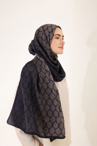 Cage Gradient Black Flush Viscose Shawl - 3