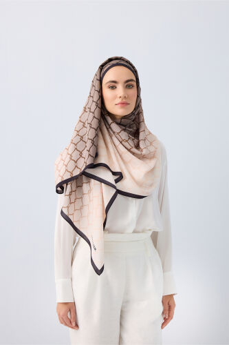 Cage Gradient Cream Flush Viscose Shawl - 7