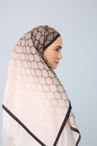 Cage Gradient Cream Flush Viscose Shawl - 3