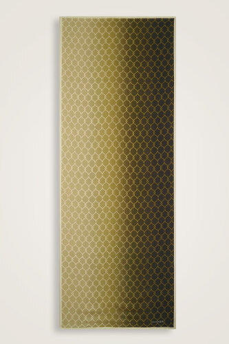 Cage Gradient Green Flush Viscose Shawl - 2