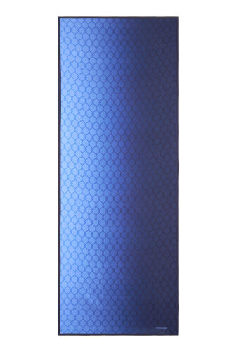 Cage Gradient Navy Blue Viscose Flush Shawl 