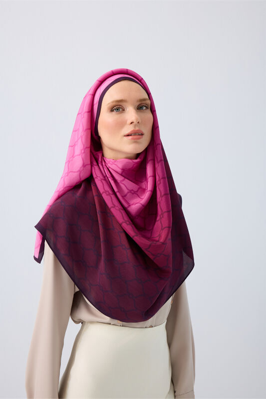 Cage Gradient Pink Flush Viscose Shawl - 7