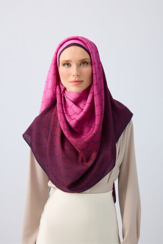 Cage Gradient Pink Flush Viscose Shawl - 5