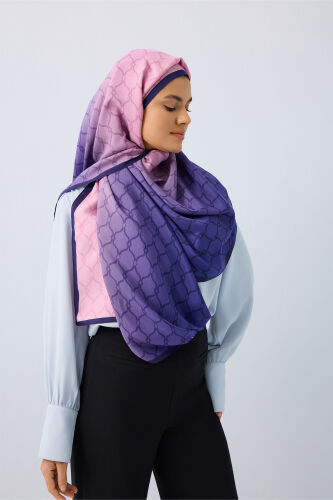 Cage Gradient Purple Flush Viscose Shawl 