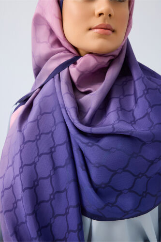 Cage Gradient Purple Flush Viscose Shawl - 5