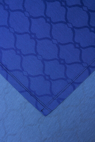 Cage Navy Blue Gradient Supreme Shawl - 4