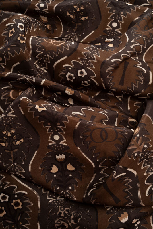 Çağlayan Kahve Pamuk Floş Şal 72x212 - 4