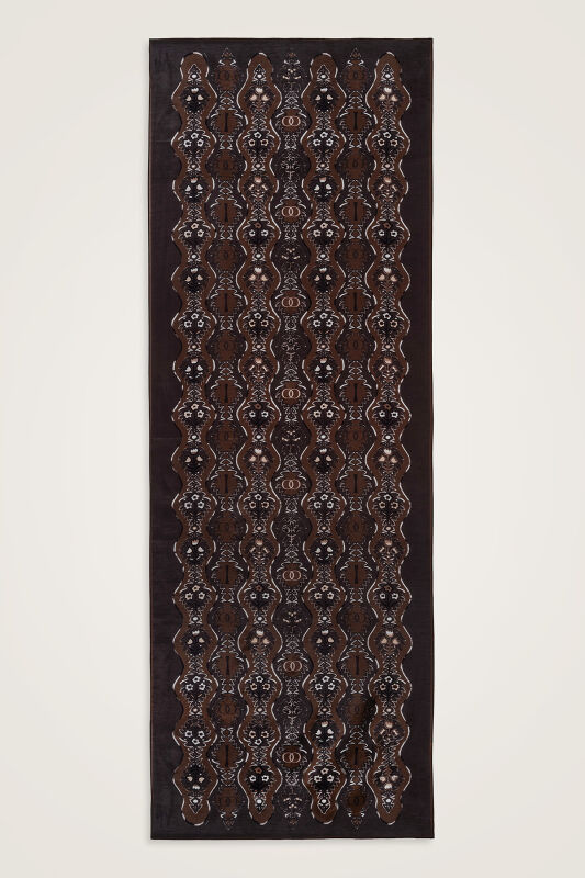Çağlayan Kahve Pamuk Floş Şal 72x212 - 2