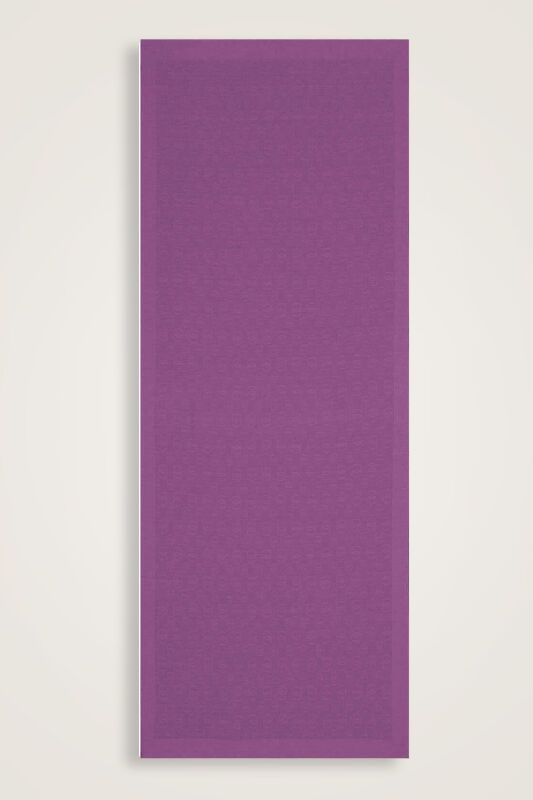 Chain Pattern Cotton Silk Shawl Deep Purple - 2
