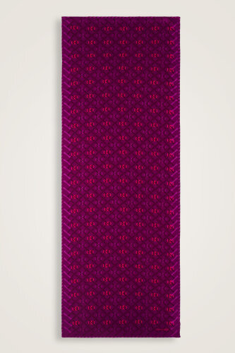 Cansu Flush Viscose Shawl Purple - 2