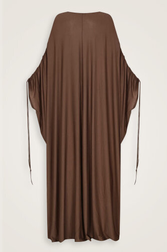Cappuccino Combed Cotton Abaya - 2