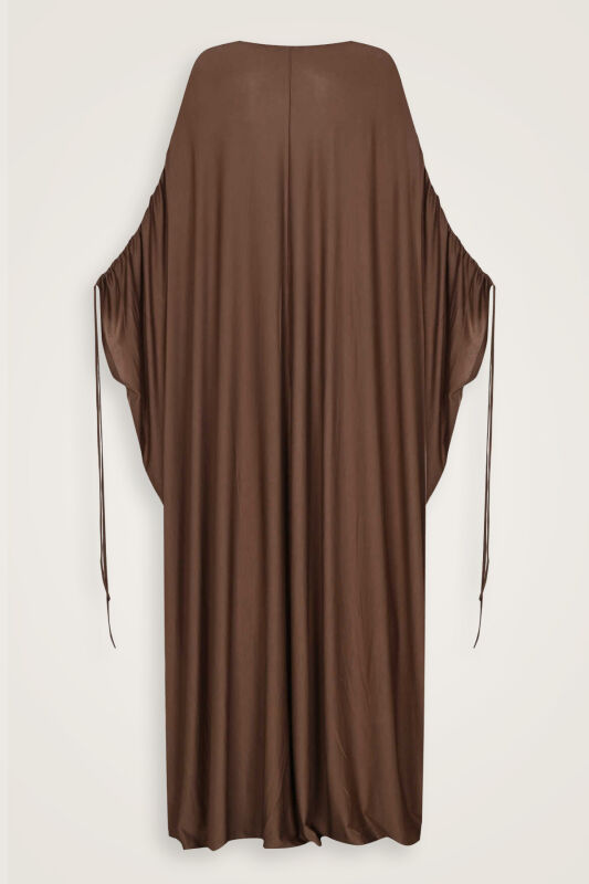 Cappuccino Combed Cotton Abaya - 2