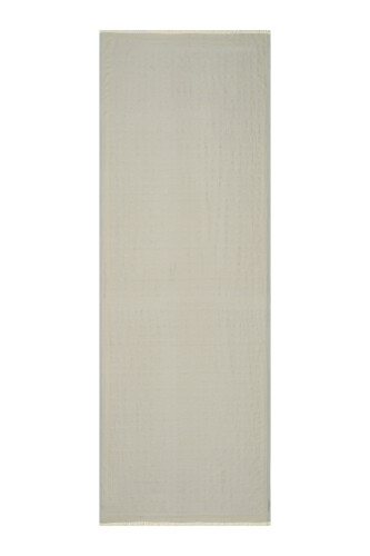 Carnation Monogram Silk Shawl Grey - 2